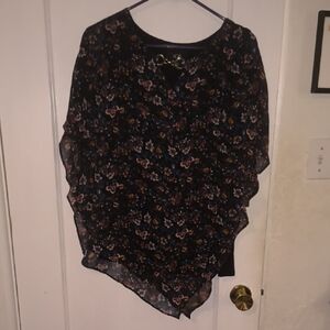 NWT AGB | Dark Floral Women's Blouse